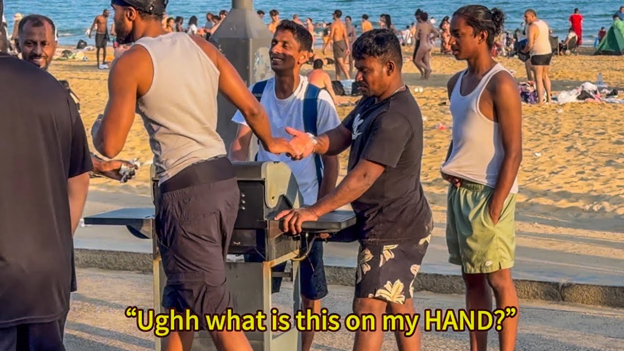 Wiping Vaseline on Peoples Hand!😡😂