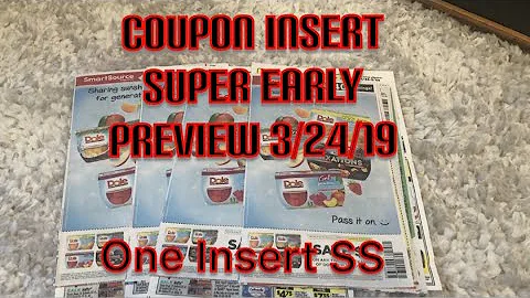 Early Coupon Insert Preview Coupons Coming 3/24/19~One Insert Smart Source Should You Buy or Pass🤔