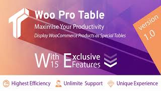 Woo Pro Table (Professional display of products as table in WooCommerce) | Codecanyon Scripts and