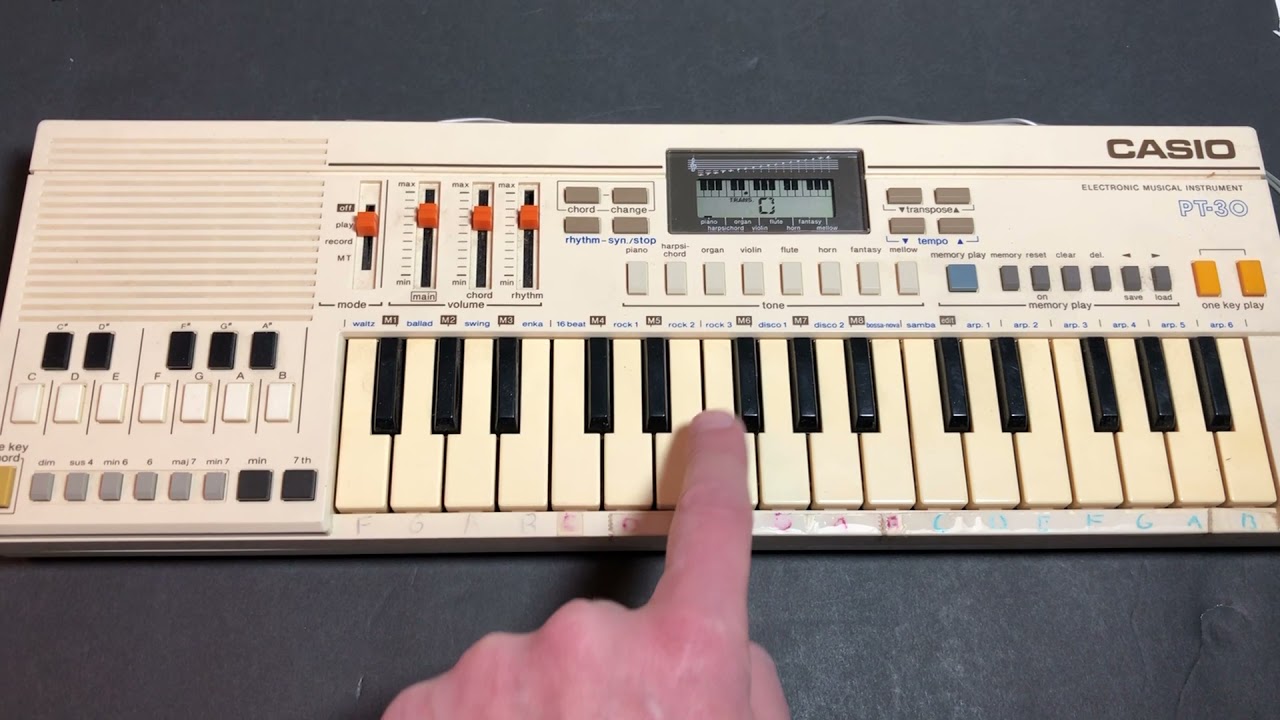 Casio Keyboard PT 30 DEMO Video - YouTube