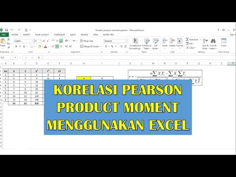 Korelasi Pearson Menggunakan Excel Manual