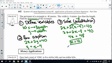 Math 10C Systems of Linear Equations Lesson 5