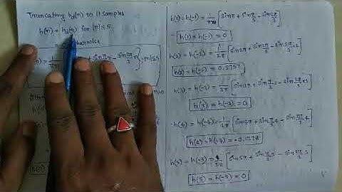 DSP(ECE/EEE) - PROBLEM4 ON  FOURIER SERIES METHOD OF DESIGNING FIR FILTER