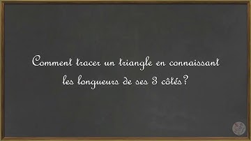 Tracer un triangle au compas (nouvelle version ici : https://youtu.be/O_FSHrYWZow)