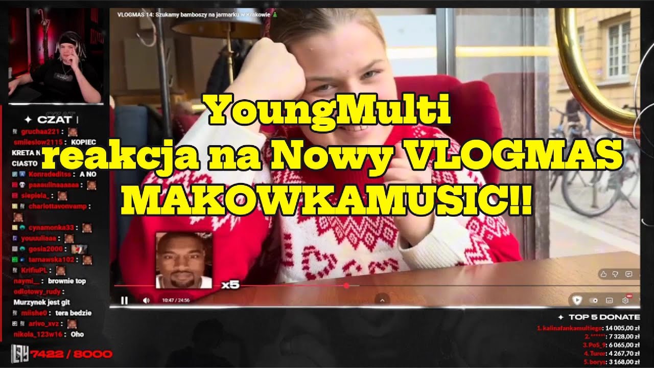 YoungMulti reakcja na Nowy VLOGMAS MAKOWKAMUSIC