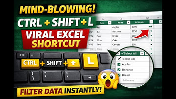 👉 Most VIRAL MS Excel Shortcut 🔥 Filter Data in 1 Second!