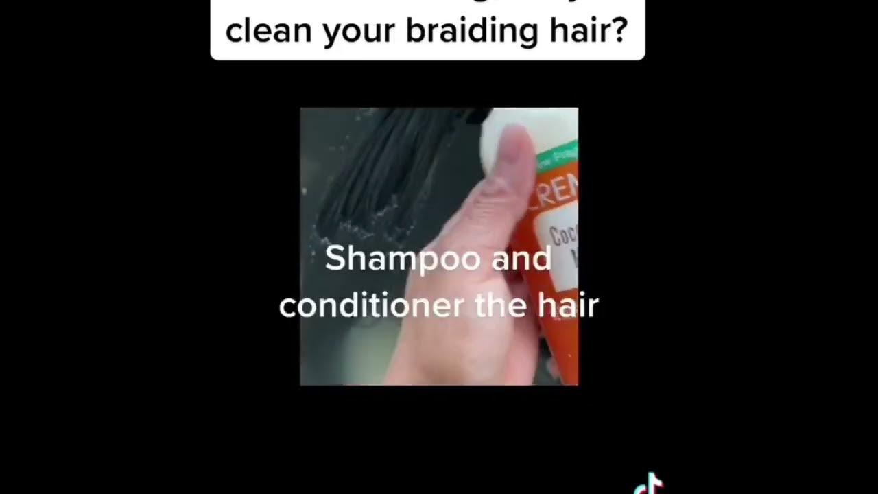 How to clean your braiding synthetic hair with Acv YouTube