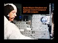 Simulateurs de mission apollo de la nasa et ordinateur vintage ddp224 de computer control company 3c nasa space