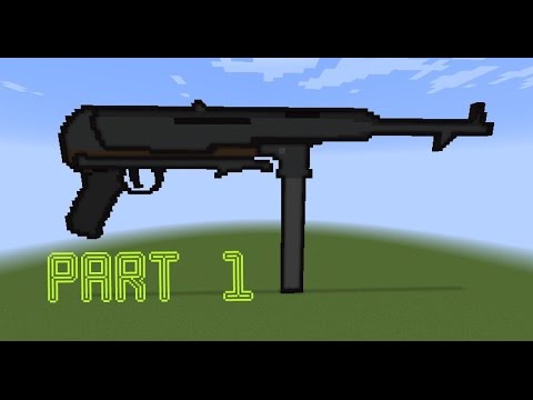 Minecraft Mp40 gun pixel art part 1 - YouTube