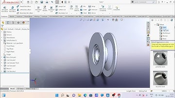 solidworks tutorial, how to make pulley in solidworks 2020