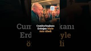 Cumhurbaşkanı Erdoğan&#39;dan &#39;el sıkma&#39; özrü: Kusura bakmayın, bugün öyle bir hatamız oldu…