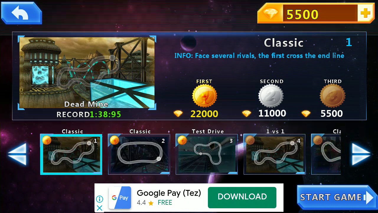 Space Racing Course Space racing - YouTube