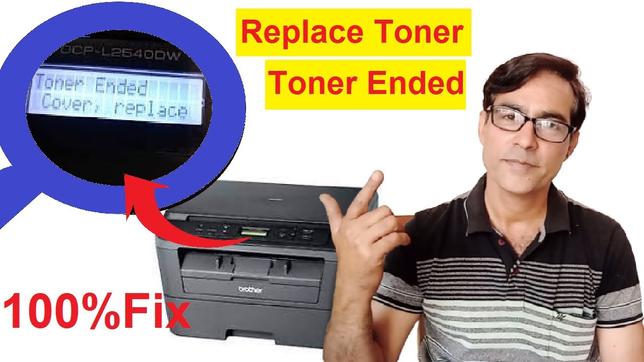 Toner Ended or Replace Fix Brother DCP 2520, 2540, 1510, 2535 - YouTube
