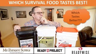 My Patriot Supply vs ReadyWise vs Ready Project Survival Food Taste Test! Which Tastes Best?