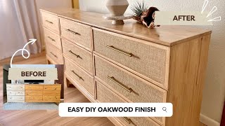 IKEA Tarva Dresser HACK | ✨DIY Oakwood Finish✨|  Japandi Design