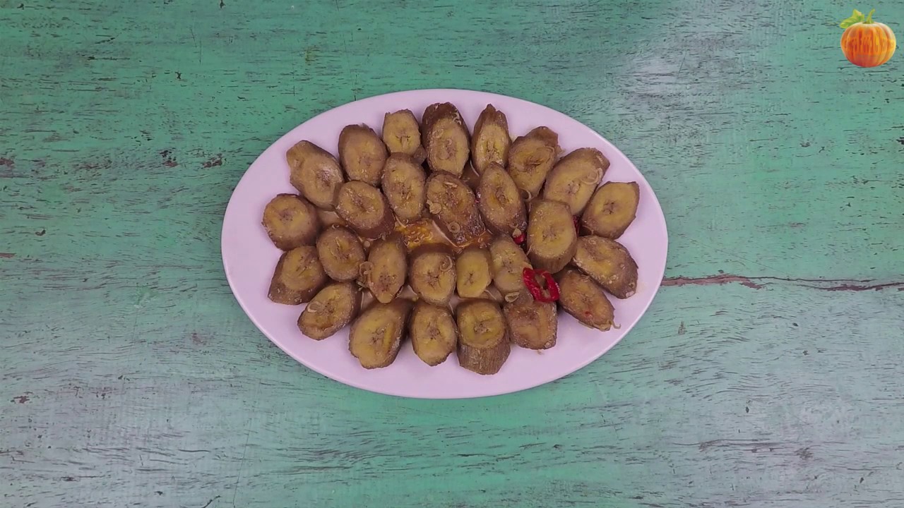 Chuối xanh kho chay - youtube