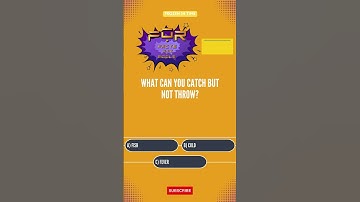 What can you catch but not throw?  #puzzle #facts