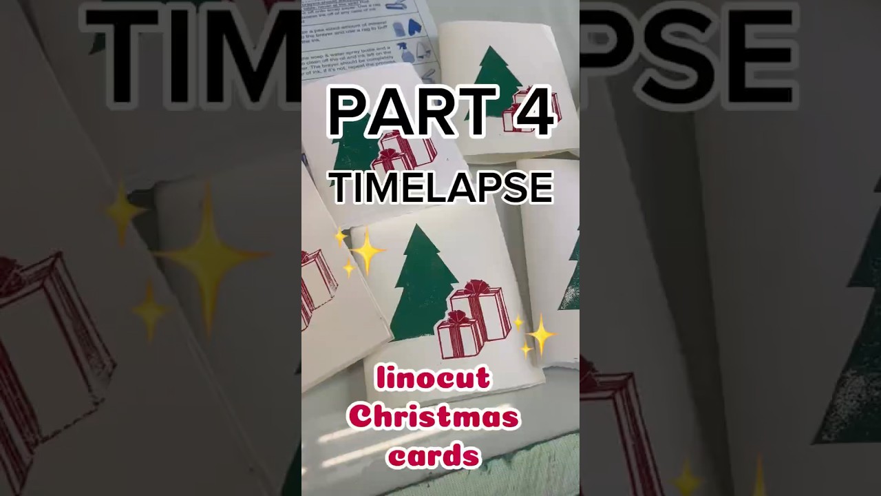 Make linocut Christmas cards with me! ✨ 
