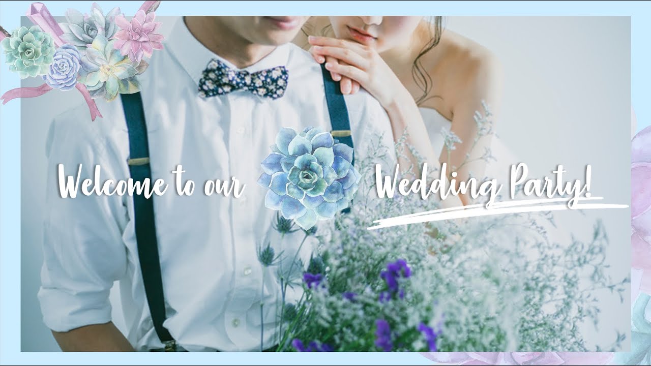 春夏の結婚式オープニングムービー（フラワーブルーver.）【パワーポイントで自作】 YouTube