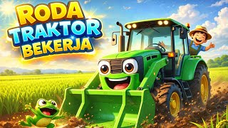 Roda Traktor Berputar 🚜 Lagu Anak Traktor Lucu di Sawah