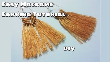 How To Make Easy Macrame Earrings *tutorial*