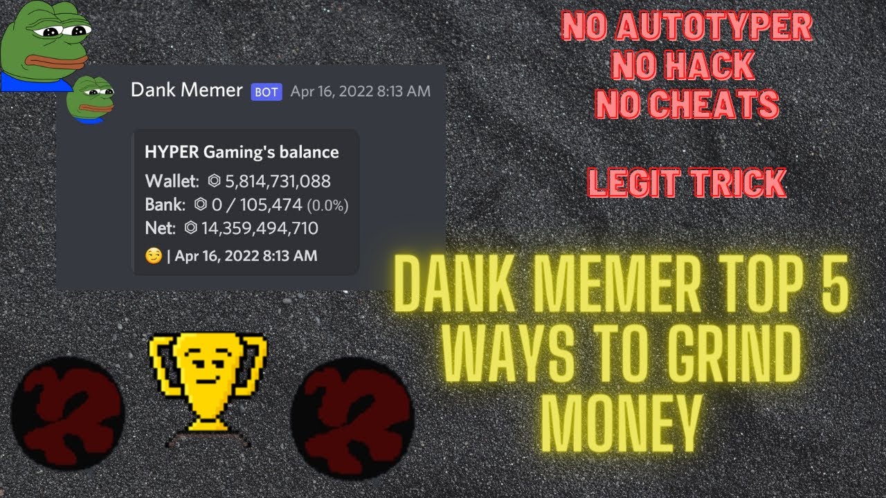 How to GRIND TONS OF COINS + ITEMS on DANK MEMER, Gain lots of coins fast!