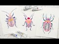 Painting Bugs And Beetles in Gouache | A colourful step-by-step art project