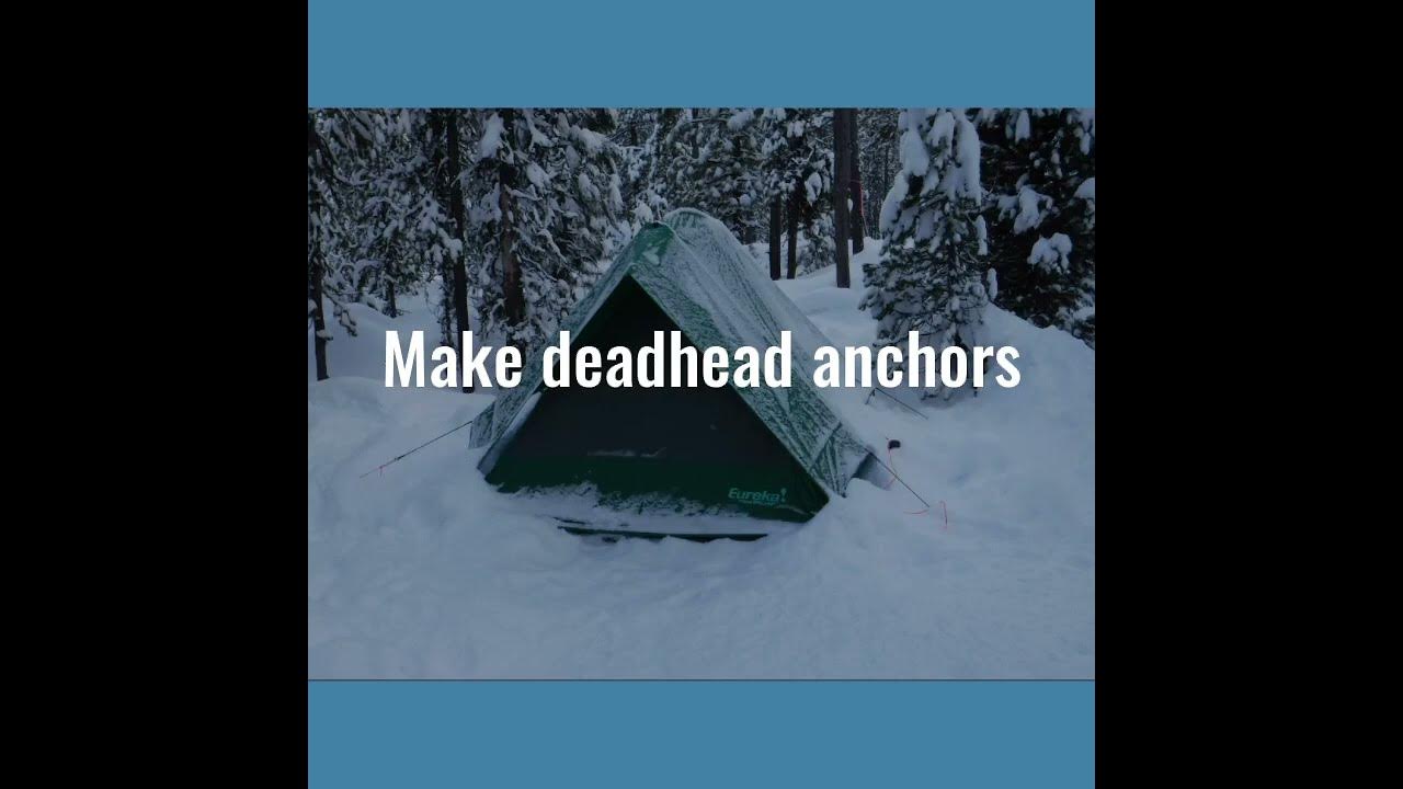 How to secure tent or tarp in deep snow or sand YouTube