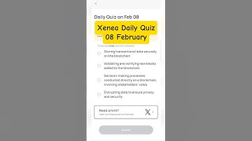 Xenea Wallet Daily Quiz 08 Feb | Xenea Wallet Quiz Answers Today 8 February | Xenea Wallet Season 2