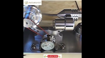 #helloworld7#Metal LED Stirling Engine Model #stirling engine#tiny engines#steampunk