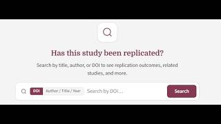Checking a reference list for replications with the Replication Atlas