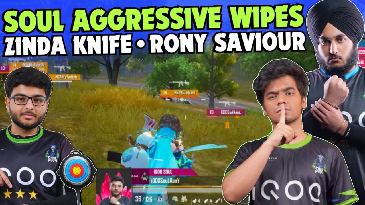 iQOOSouL Aggressive Wipes 😳 SouL HunterZ & Rony on Fire 🔥 Saviour ...