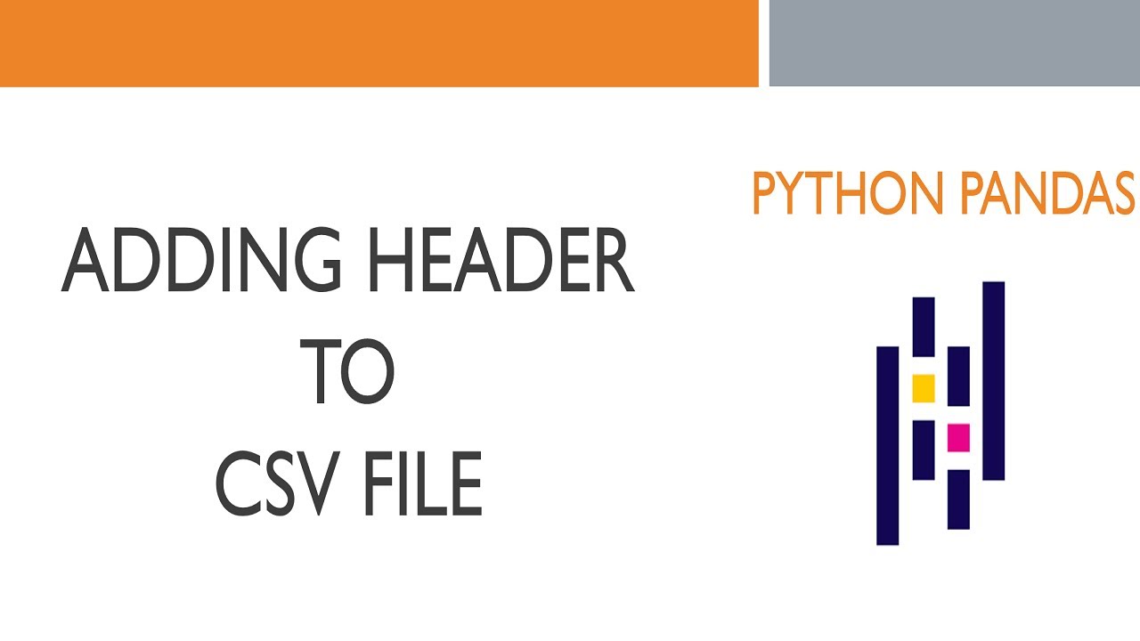 Python Pandas Add Header To Dataframe