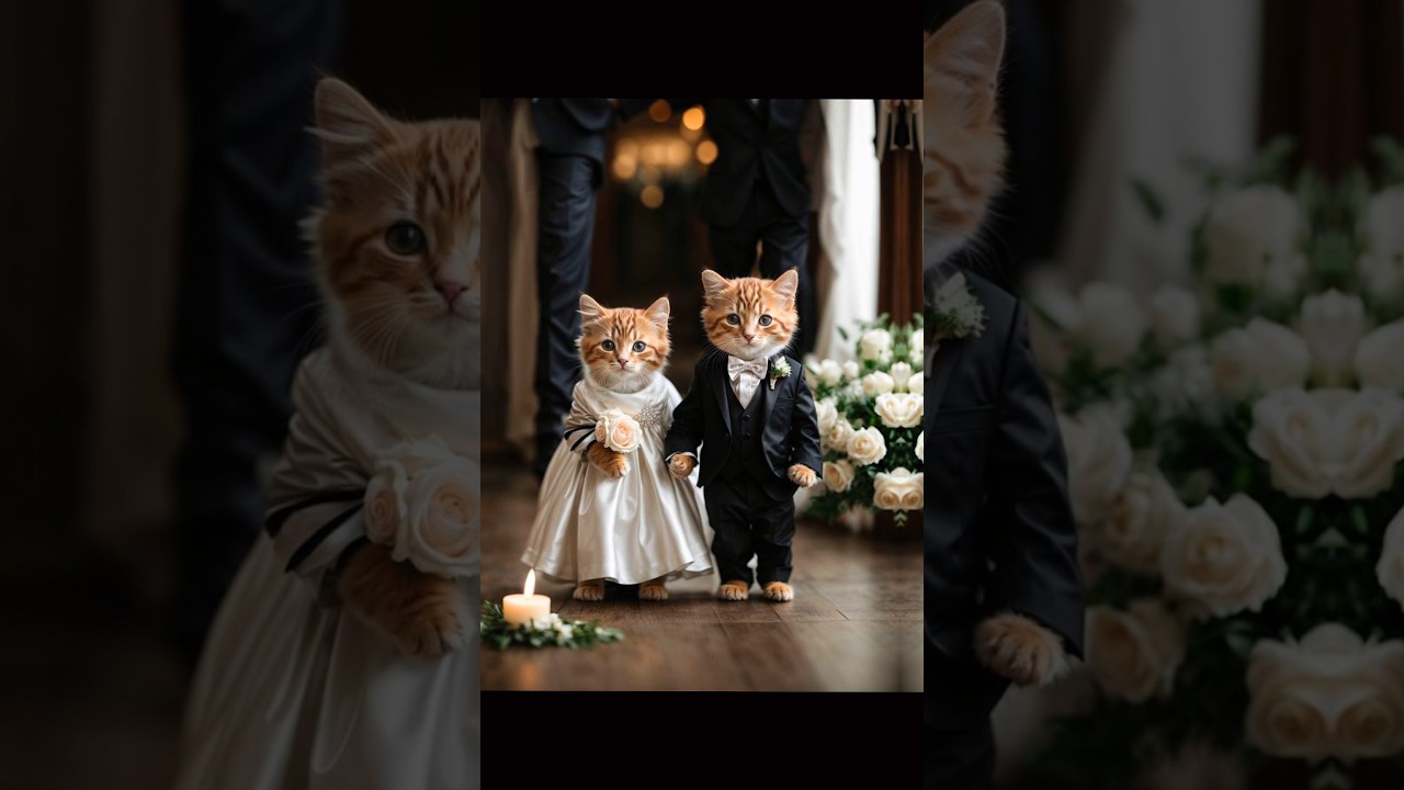 Cute Married Couple 🤣 Cat Married 😍😅 IQ Short 