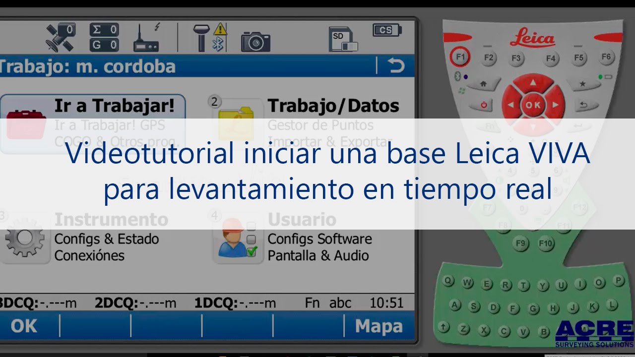 Videotutorial iniciar una base Leica VIVA para levantamiento en tiempo real
