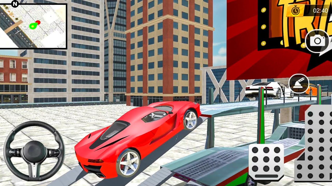 Trailer Truck Car Transport 3D - Ship Car Transport Game - Android Gameplay FHD