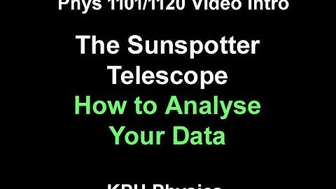 Astr 1100 Sunspot Analysis Intro