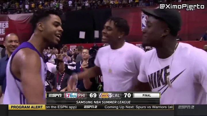 D'Angelo Russell Amazing Game Winner  Sixers vs Lakers  July 9, 2016  2016 NBA Summer League