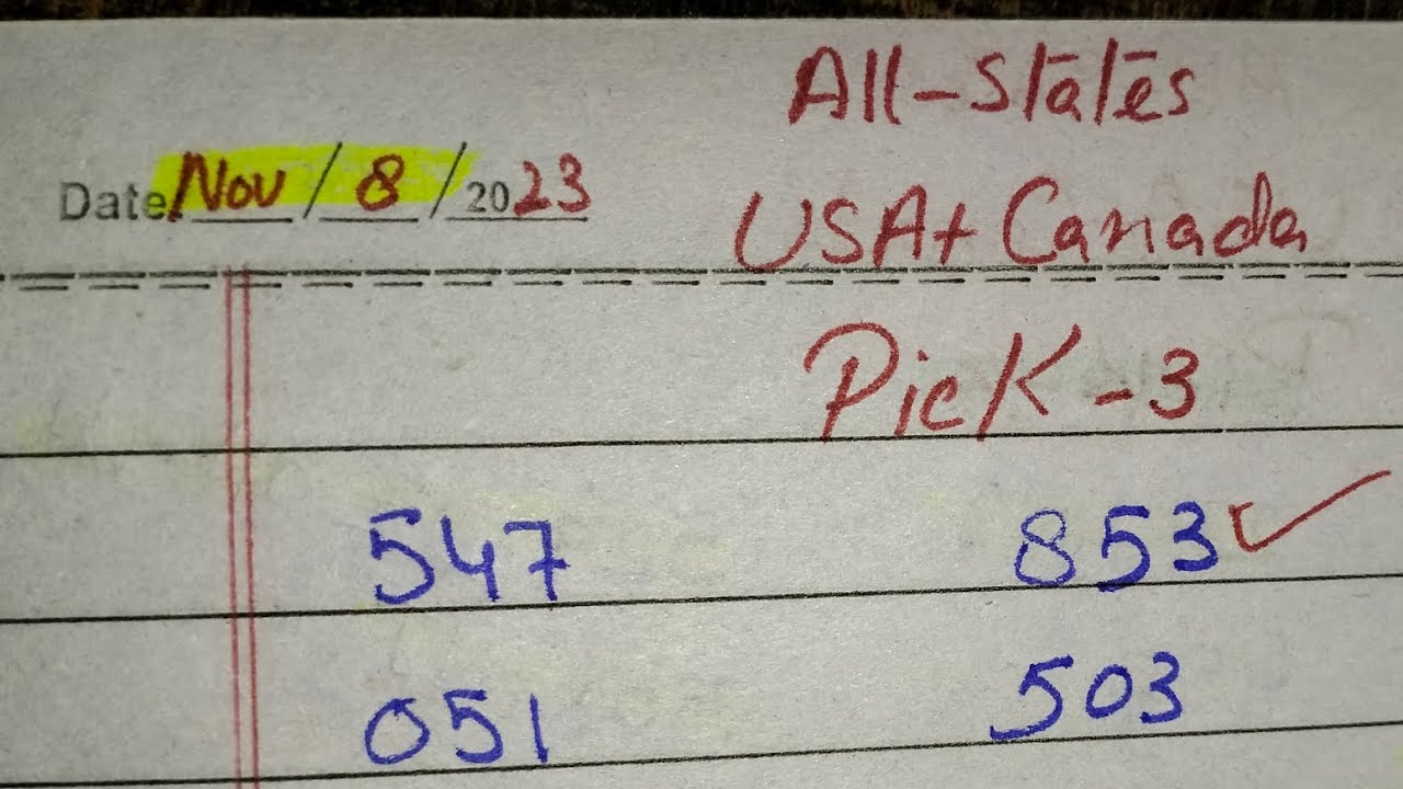 Pick 3 Pick 4 Pick 5 & Cashpop | Today's Lottery Numbers | November 8th