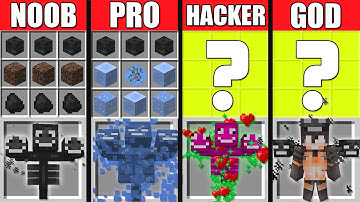 Minecraft Battle: NOOB vs PRO vs HACKER vs GOD: WITHER MOBS CRAFTING CHALLENGE minecraft Animation