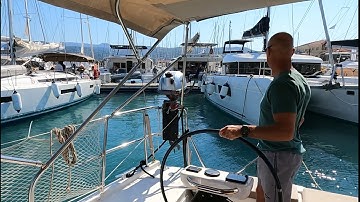 Awesome sailboat docking