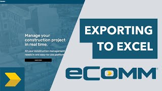 Exporting Data to Excel in eComm