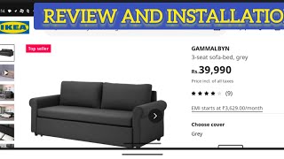 GAMMALBYN|3 SEAT SOFA BED|IKEA|GREY|COMFORTABLE AND BEST SOFA| SOFA SET WITH STORAGE
