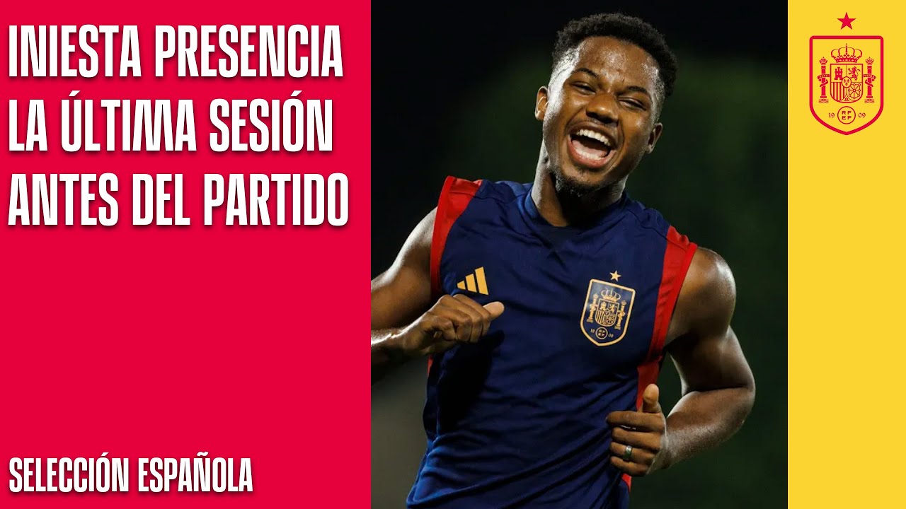 Andrés Iniesta presencia el último entrenamiento antes de jugar contra ...