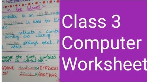 class 3 computer worksheet/class 3 computer/computer worksheet for class 3