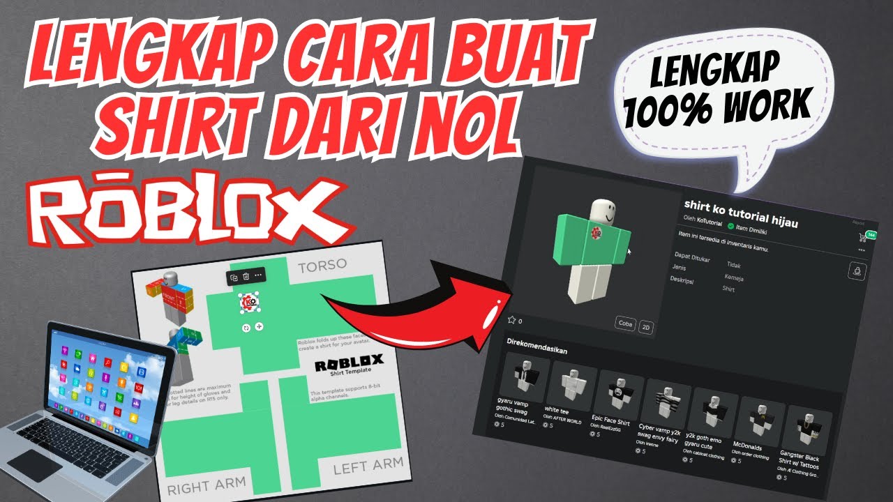 THE LATEST WAY TO MAKE COMPLETE ROBLOX SHIRTS ON A LAPTOP OR COMPUTER 2024 AND HOW TO SELL THEM TOO!