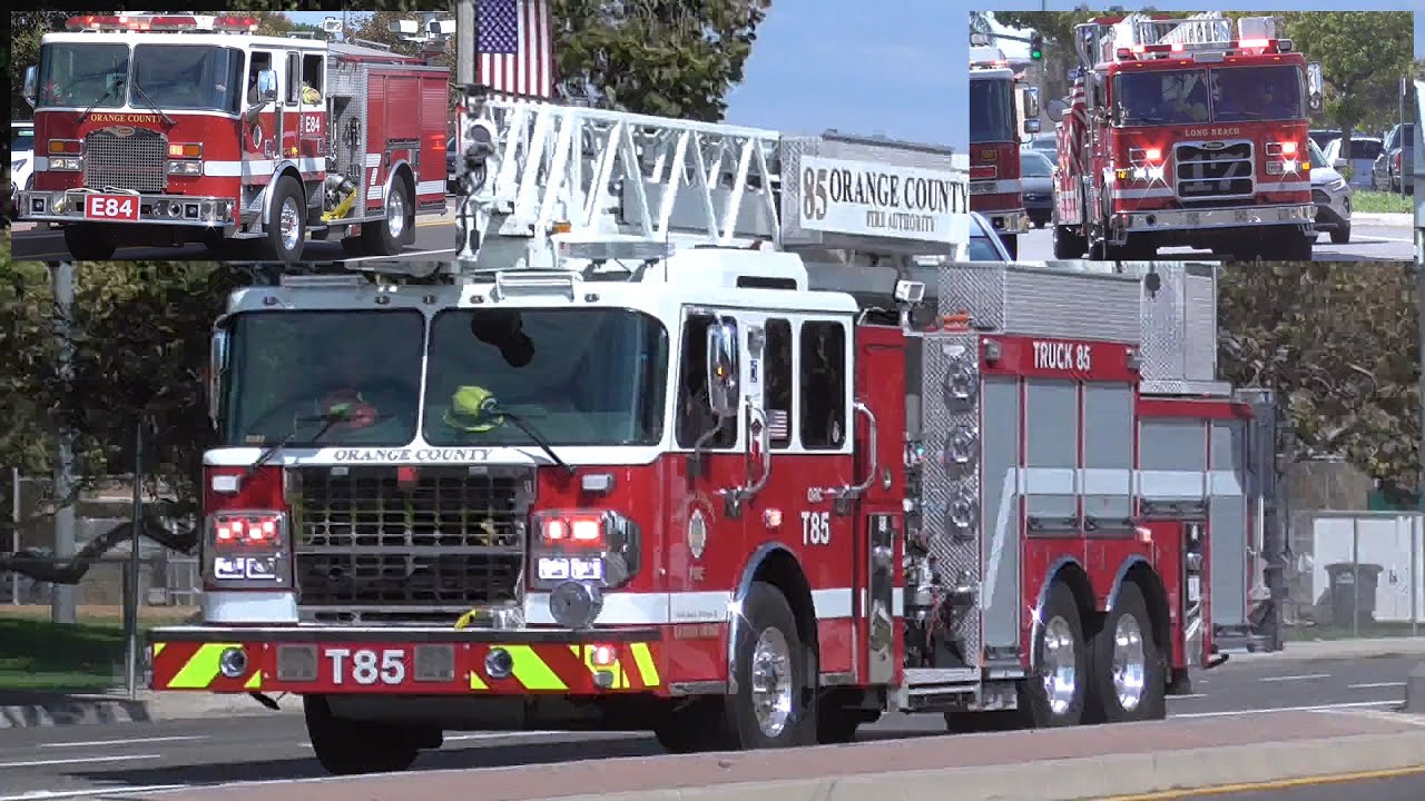 OCFA & LBFD Commercial Fire Response (Los Alamitos, CA)