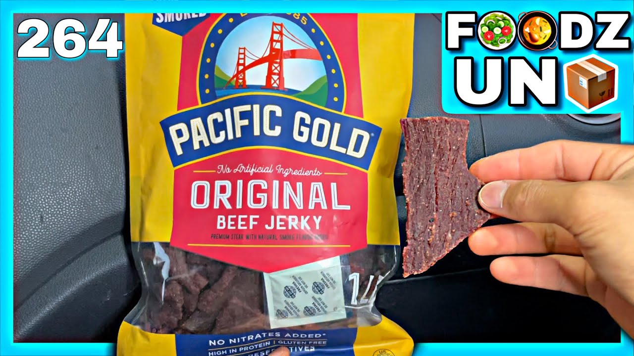 Pacific Gold Original Beef Jerky Foodz Unbox 264 YouTube
