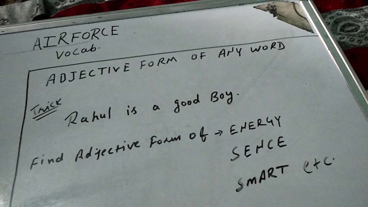How To Find Out Adjective Form Of Any Word YouTube