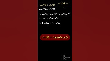 Trigonometric Identity Proof: cos⁴θ + sin⁴θ = (cos²(2θ)+1)/2 #Shorts #Shortsfeed #Trigonometry #STEM